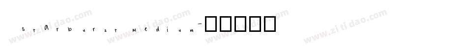 Starburst Medium字体转换